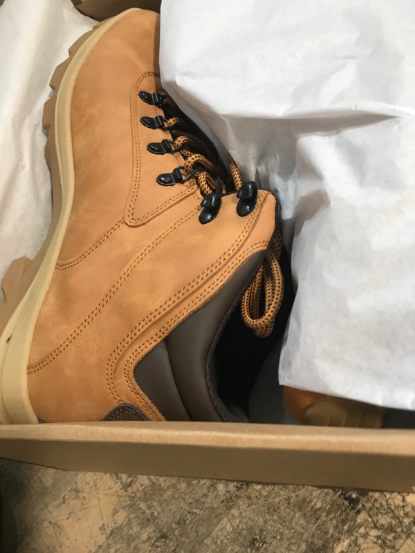 Photo 2 of CC-Los Men's Waterproof Hiking Boots Work Boots Lightweight Non-slip High-Traction Grip Size 7.5-14 8 Winter Wheat   SIZE 45