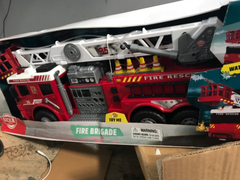 Photo 1 of * used * missing some pieces * functional * 
Dickie Toys: 24" Light and Sound Fire Brigade Vehicle (With Working Pump), Ladder Rotates by 350 Degrees