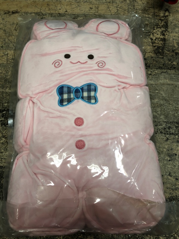 Photo 1 of A Pillow That Combines Cute Stuffed Animal With a Gingerbread character (Pink  dinosaur plushie toy) 