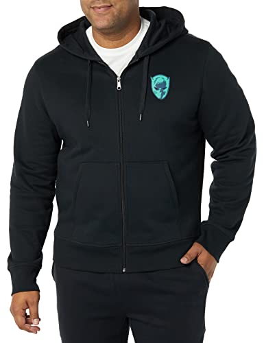 Photo 1 of Amazon Essentials Disney | Marvel | Star Wars Men's Fleece Full-Zip Hoodie Sweatshirts (Available in Big & Tall), Marvel Black Panther, X-Large
