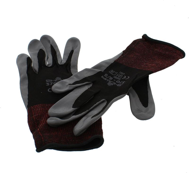 Photo 1 of 
4 Pack Showa Atlas 370BLK Atlas Nitrile Tough Gloves -large 