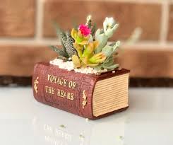 Photo 1 of 
Planter Plant Pot for Indoor Outdoor Succulent Herbs Flower Vintage Book