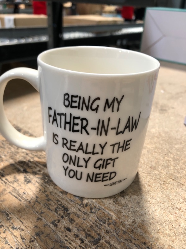 Photo 2 of 
Father-in-Law Mug for Fathers Day Hilarious Birthday Idea from Daughter or Son Being My Father In Law is Really The Only Gift You Need Funny 