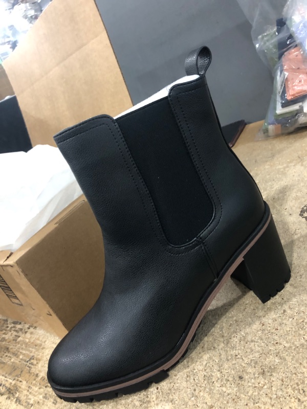 Photo 1 of black heel boots size 9 1/2 