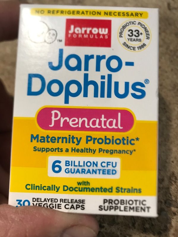 Photo 2 of best by 10/2023*** Formulas Jarro-Dophilus Prenatal Maternity Probiotics for Pregnant Women - For Mom & Baby - Supports a Healthy Pregnancy - 6 Billion CFU - 30 Servings (Delayed Release) (PACKAGING MAY VARY) 30 Count (Pack of 1)