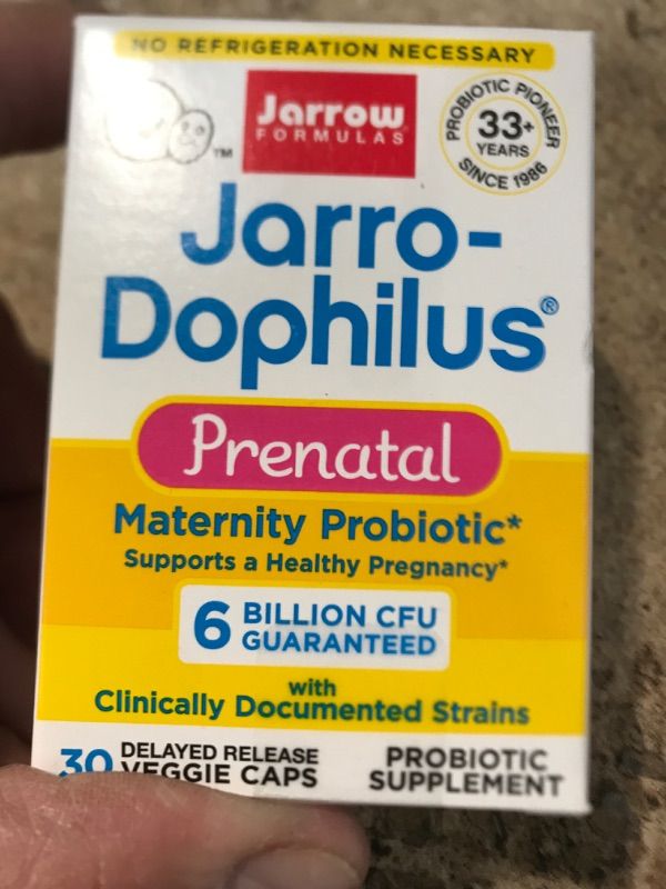 Photo 1 of best by 10/2023*** Formulas Jarro-Dophilus Prenatal Maternity Probiotics for Pregnant Women - For Mom & Baby - Supports a Healthy Pregnancy - 6 Billion CFU - 30 Servings (Delayed Release) (PACKAGING MAY VARY) 30 Count (Pack of 1)