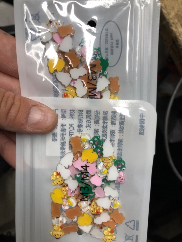 Photo 1 of 60PCS Kawaii Nail Charms Slime Charms 3D Nail Art Charms Flatback Resin Cartoon Charms Animal Jelly Charms for Nail Art Decorations Supplies (Cute Charms-D)