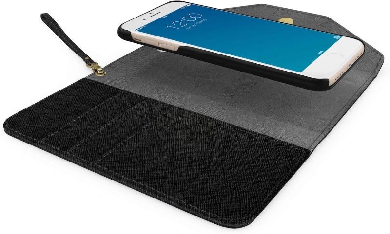 Photo 2 of iDeal Of Sweden Mayfair Clutch Wallet in Black Design for iPhone 8/7/6/6s Plus - Detachable Strap & Magnetic Phone Case w/ Card Slots
