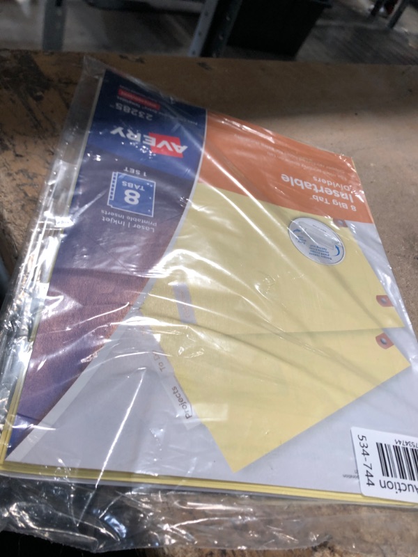 Photo 2 of Avery 23285 Insertable Big Tab Dividers, Letter Size, Clear Tabs, 8-Tabs/Set