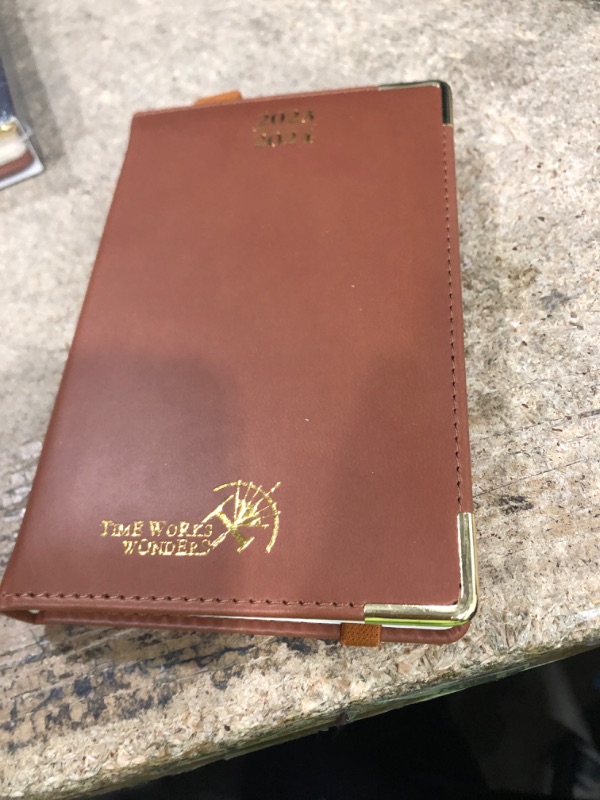 Photo 1 of POPRUN Weekly Planner 2023-2024(6.5'' x 8.5'') Academic Planner Weekly and Monthly (July 23-June 24) Leather Hard Cover, Daily Planner with..