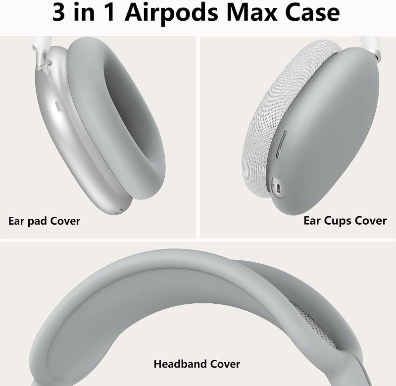 Photo 1 of 
Silicone Case Cover for AirPods Max Headphones, Anti-Scratch Ear Pad Case Cover/Ear Cups 