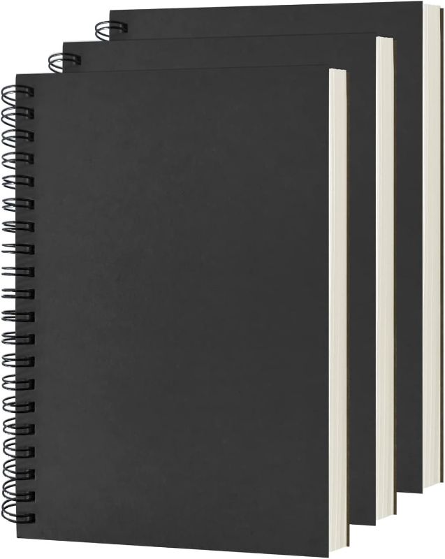 Photo 1 of DSTELIN Blank Spiral Notebook, 3-Pack, Soft Cover, Sketch Book, 100 Pages / 50 DSTELIN Blank Spiral Notebook, 3-Pack, Soft Cover, Sketch Book,  