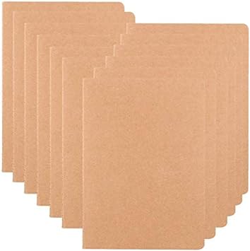 Photo 1 of TWONE 12 Packs Kraft Brown Soft Cover Notebook Journals - 5.5" x 8.25" - Ruled 60 Pages/30 Sheets -