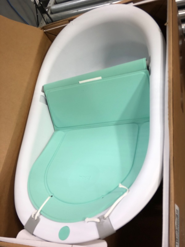 Photo 2 of 4-in-1 Grow-with-Me Bath Tub by Frida Baby Transforms Infant Bathtub to Toddler Bath Seat with Backrest for Assisted Sitting in Tub