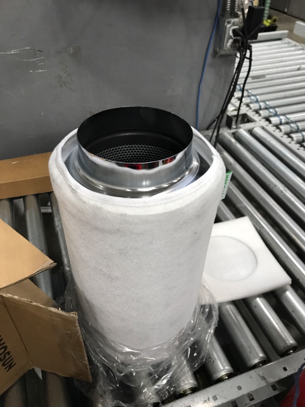 Photo 2 of VIVOSUN 6 Inch Air Carbon Filter Smelliness Control with Australia Virgin Charcoal for Inline Duct Fan, Grow Tent, Pre-Filter Included, Reversible Flange 6"x 18" 6 Inch Silver