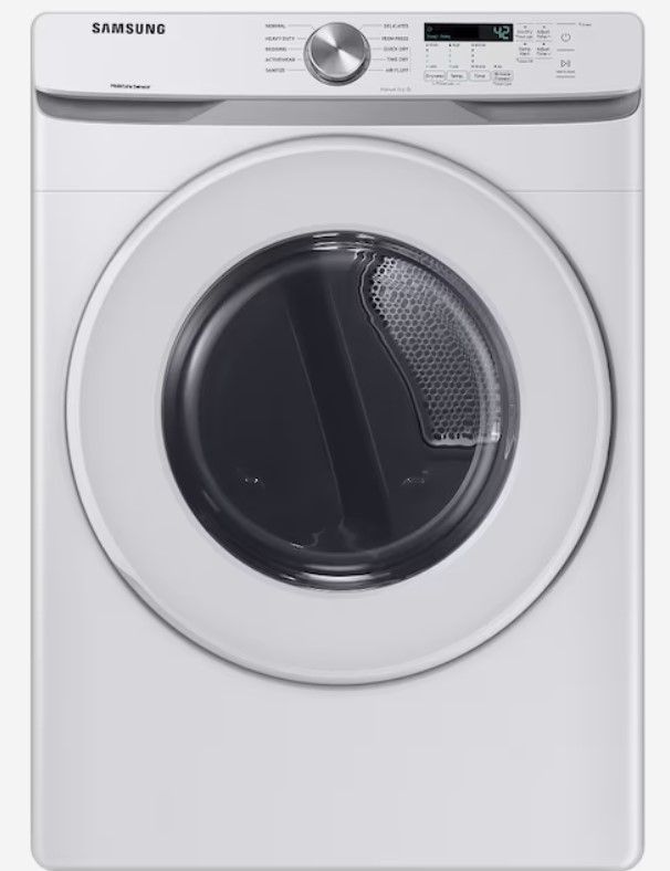 Photo 1 of Samsung 7.5-cu ft Stackable Electric Dryer (White)