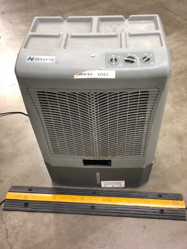 Photo 2 of Hessaire MC37M Evaporative Cooler, 3,100 CFM, Gray & CVR6037- Mobile Cooler Cover for models: MC37M,MC37A,MC37V,M350,3100CFM