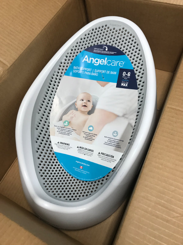 Photo 2 of Angelcare Baby Bath Support (Grey) | Ideal for Babies Less than 6 Months Old Grey 1 Count (Pack of 1)