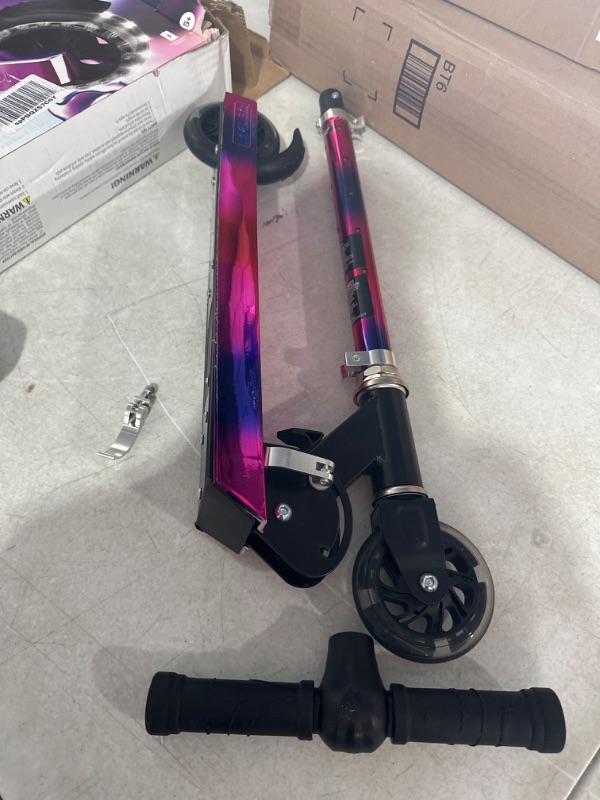 Photo 3 of **NON REFUNDABLE NO RETURNS**
PARTS ONLY MISSING PARTS TO COMPLETE
Jetson LED Light-up Kids Kick Scooter Jupiter Iridescent