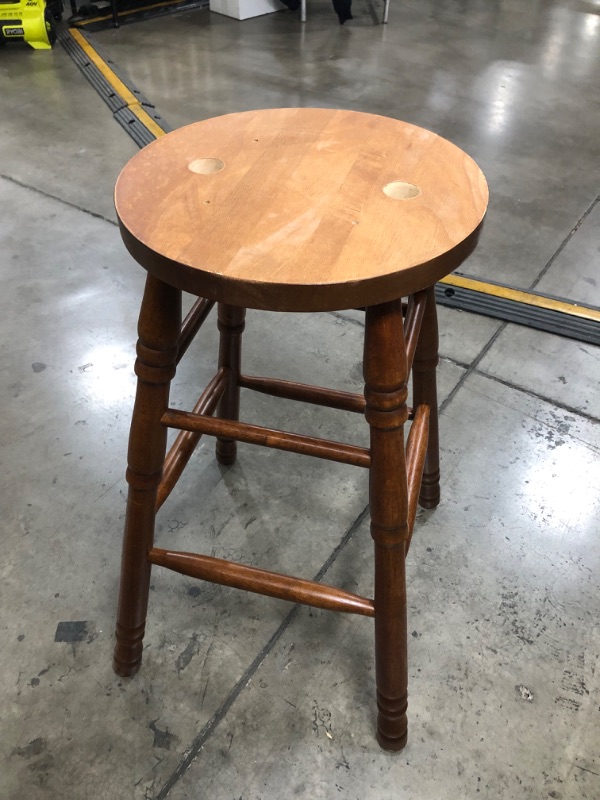 Photo 2 of **DAMAGED**Sunset Trading Swivel Barstool, 30", Nutmeg/Light Oak