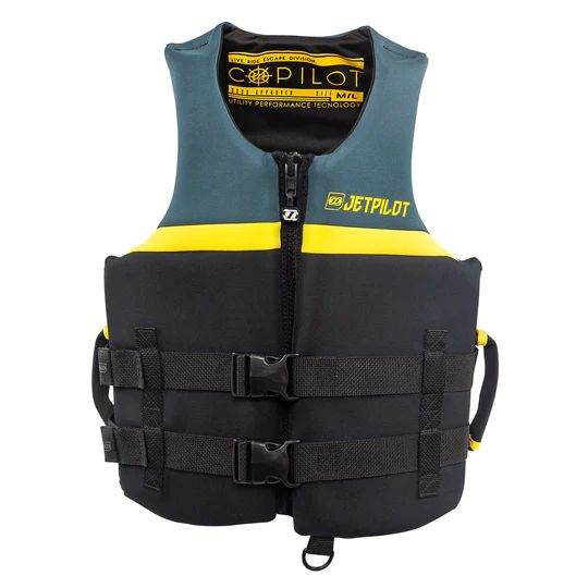 Photo 1 of (SEE NOTES) Jet Pilot Yellow, Grey & Black Float Jacket  L.R.E. COPILOT NEOPRENE CGA LIFEVEST
