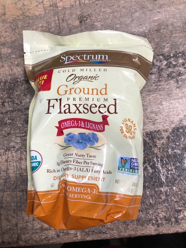 Photo 2 of *10/31/2023* Spectrum Essentials Organic Ground Premium Flaxseed, 24 Oz