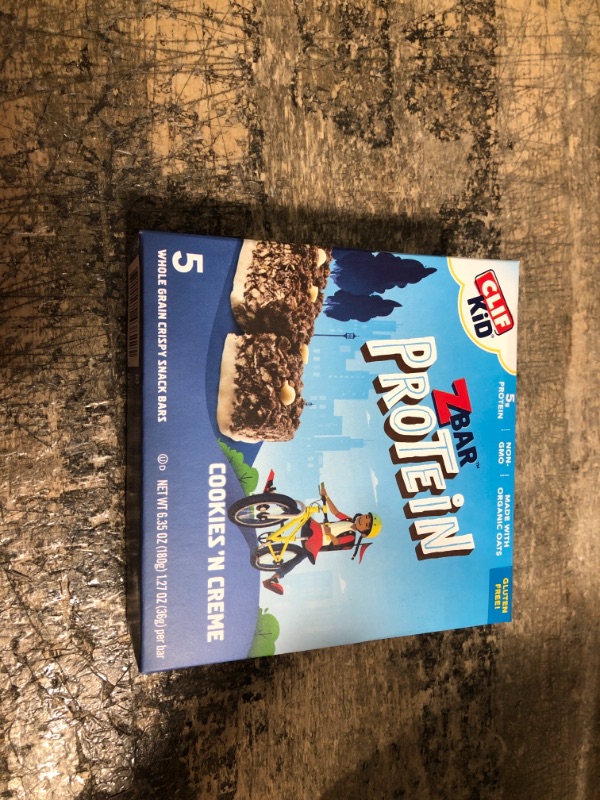 Photo 1 of *12/8/2023* Clif Bar ZBar Protein for Kids - Box of 5 (Cookies n Creme)