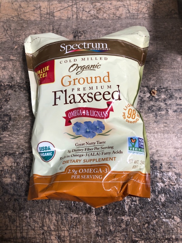 Photo 2 of *10/31/2023* Spectrum Essentials Organic Ground Premium Flaxseed, 24 Oz