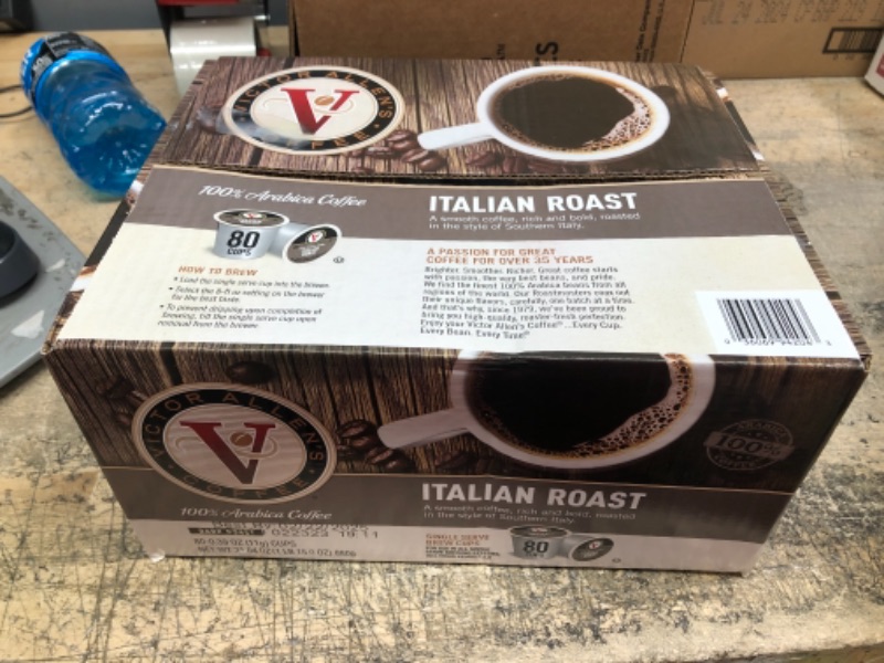 Photo 2 of *2/22/2025* Victor Allen's Coffee Italian Roast, Dark Roast, 80 Count, Single Serve Coffee Pods for Keurig K-Cup Brewers Italian Roast 80 Count (Pack of 1)