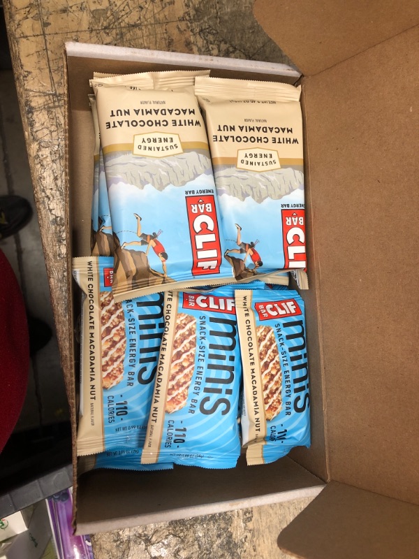 Photo 2 of *1/22/2024* CLIF BAR - White Chocolate Macadamia Nut Flavor - Full Size and Mini Energy Bars - Made with Organic Oats - Non-GMO - Plant Based - Amazon Exclusive - 2.4 oz. and 0.99 oz. (20 Count)