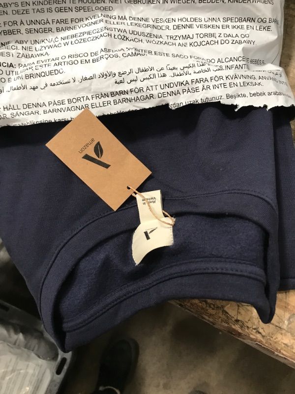 Photo 1 of Amazon Aware Women's Puff Sleeve Sweatshirt (Available in Plus Size) Large Navy