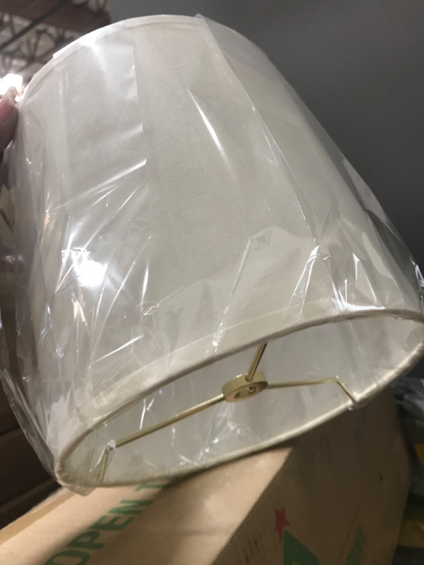 Photo 1 of 12''  off white lamp shade small gold trim