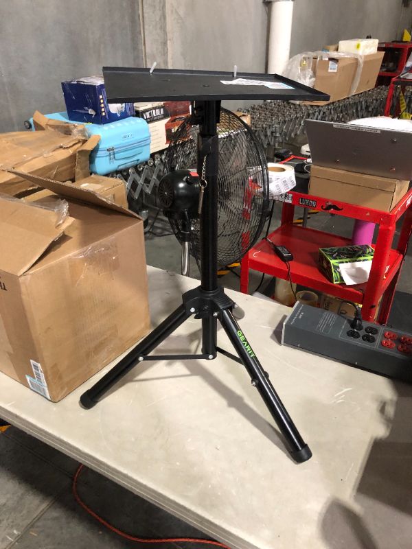 Photo 1 of ***TRAY IS BENT - ONE OF THE RUBBER FEET IS MISSING***
GearIT Laptop/Projector Tripod Stand, Adjustable Height 26.5" to 47", 10" x 14" Tray