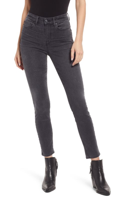 Photo 1 of PAIGE Bombshell Skinny Ankle Jeans, Size 23 in Dark Magnet at Nordstrom
