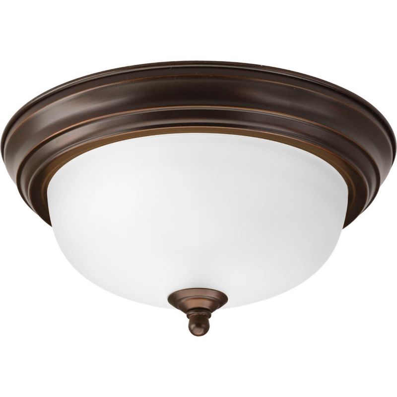 Photo 1 of Progress Lighting P3924-ET Dome 11" Wide Single Light Flush Mount Ceiling Fixture with Bowl Shade Antique Bronze Indoor Lighting Ceiling Fixtures
