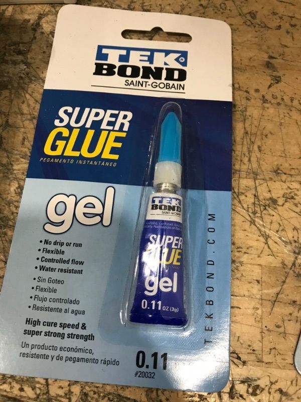 Photo 2 of TEKBOND Super Glue Gel, Water Resistant, Drip-Free Superglue, 0.11oz (Pack of 1)