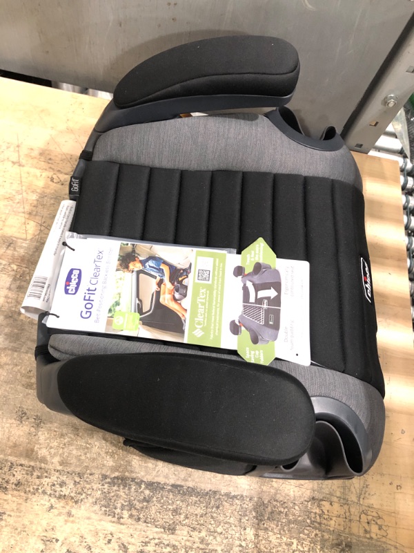 Photo 2 of Chicco GoFit ClearTex Backless Booster Car Seat - Shadow | Black Shadow GoFit with ClearTex No Chemicals