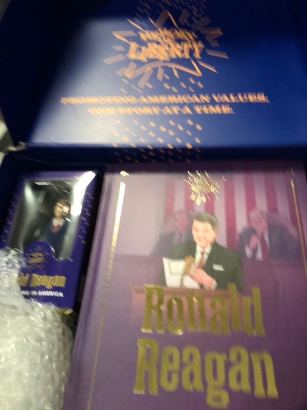 Photo 2 of (USED) Heroes of Liberty "The Freedom Set - The First 8 Books in The Series Plus Limited Edition Ronald Reagan Action Figure! Only for 