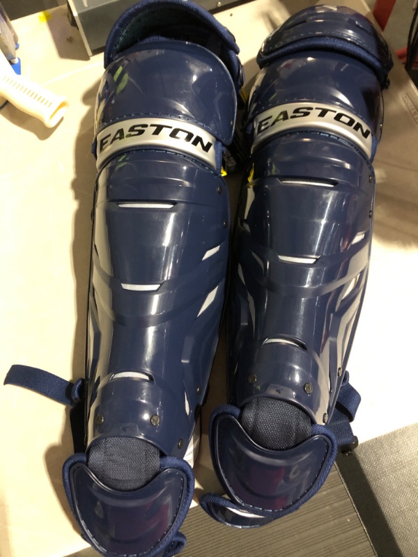 Photo 2 of * used * please see all images * 
Easton | ELITE X Baseball Catcher's Leg Guards | NOCSAE Approved | 