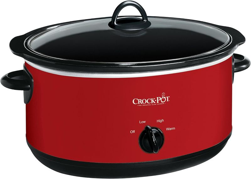 Photo 1 of (SEE NOTES) Crock-Pot Large 8 Quart Express Crock Slow Cooker and Food Warmer, Red
