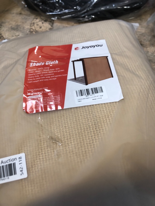 Photo 1 of 90% Thick Sun Shade Cloth 6.5FTx10FT Beige Pergola Shade Cover – Sunshade for Gardens, Patio, Balcony, High Density Polyethylene (6.5FTx10FT, Beige)