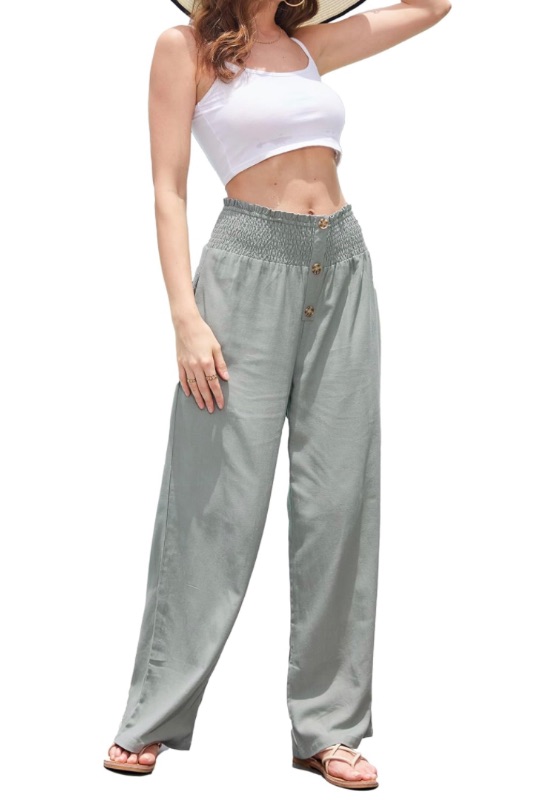 Photo 1 of JEAAMKSSER Womens Cotton Linen Pants SIZE LARGE