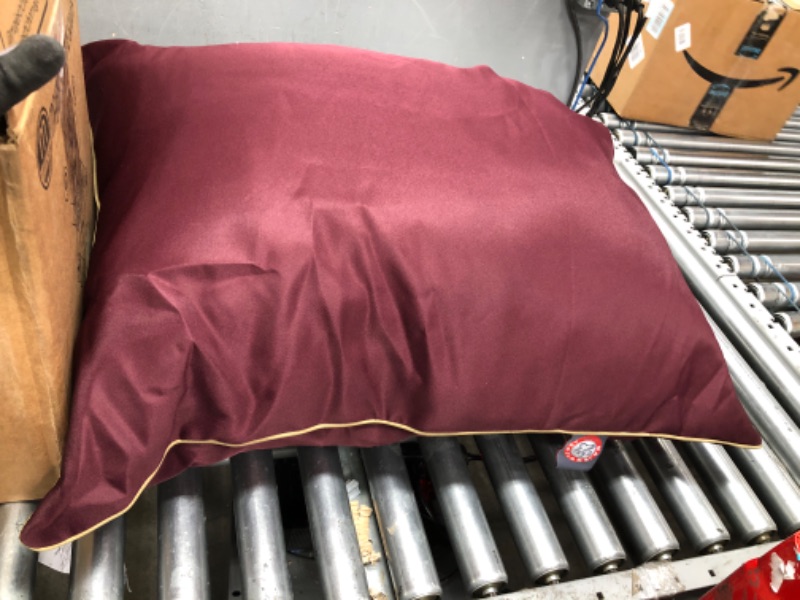 Photo 2 of 28x35 Burgundy Super Value Pet Dog Bed By Majestic Medium (35 in. x 28 in.) Solid Burgundy