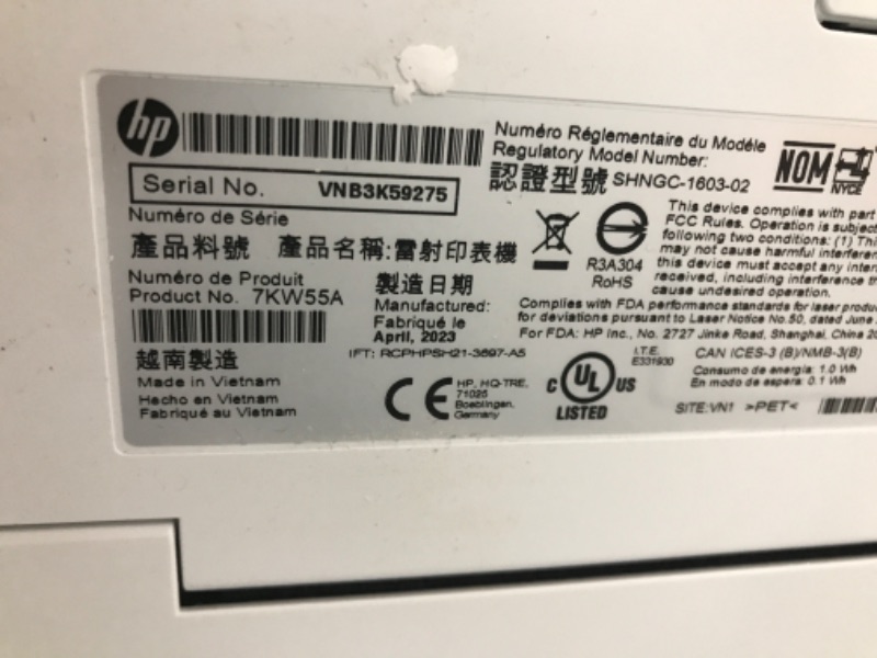 Photo 3 of (USED AND FOR PARTS ONLY) LaserJet Pro MFP M182nw Wireless Color All-In-One Laser Printer