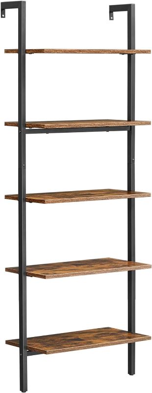 Photo 1 of 
VASAGLE Industrial Ladder Shelf, 5-Tier Bookshelf, Wood Wall Mounted Shelf, Storage Rack Display Shelves for Living Room, Home Office, 23.6 x 11.8 x 67.7...
Style:5-Tier