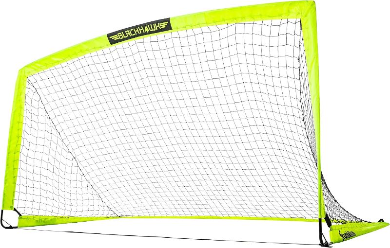 Photo 1 of 
Franklin Sports Blackhawk Soccer Goal - Pop Up Backyard Soccer Nets - Foldable Indoor + Outdoor Soccer Goals - Portable Adult + Kids Soccer Goal
Color:Optic Yellow
Size:9' x 5'5"