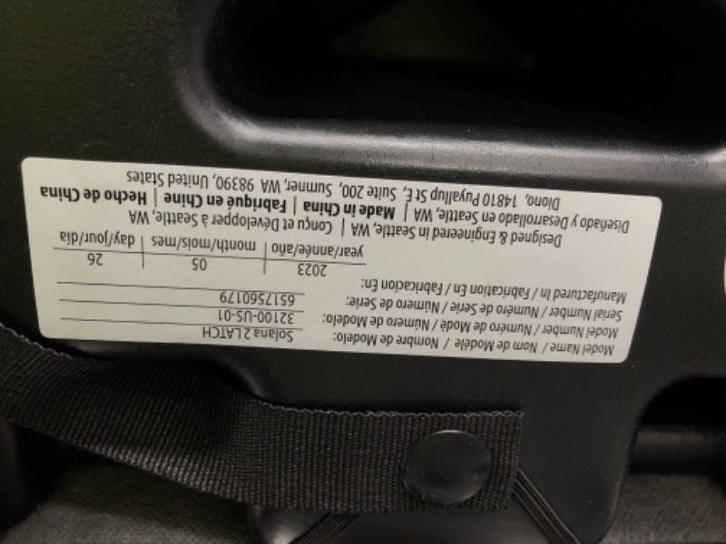 Photo 3 of Diono Solana 2 XL 2022, Dual Latch Connectors, Lightweight Backless Belt-Positioning Booster Car Seat, 8 Years 1 Booster Seat, Black NEW! LATCH Connect Single Black