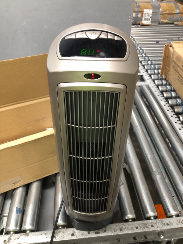 Photo 2 of Lasko 1500W Digital Ceramic Space Heater with Remote, 755320, Silver