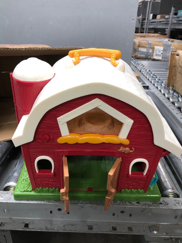 Photo 2 of Battat – Big Red Barn – Animal Farm Playset for Toddlers 18M+ (6Piece), Dark Red, 13.5" Large x 9" W x 12" H Battat Big Red Barn