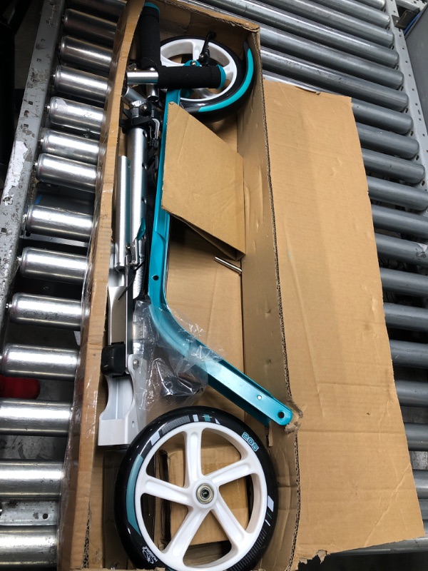 Photo 2 of ********MISSING HARDWARE*******HUDORA Scooter for Kids Ages 6-12 - Scooters for Teens 12 Years and Up, Adult Scooter with Big Wheels, Scooter for Kids 8 Years and Up, Lightweight Durable All-Aluminum Frame Scooter Turquoise